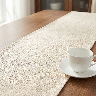 Table Runner for Kitchen Decor Birthday Decoration Floral Elegant Polyester Kitchen Runner for Decor