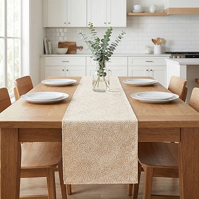 Table Runner for Kitchen Decor Birthday Decoration Floral Elegant Polyester Kitchen Runner for Decor