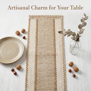Table Runner for Kitchen Decor Birthday Decorations Long Kitchen Runner with Tassel for Table Decor
