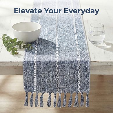 Table Runner for Kitchen Decor Decorations Long Washable Polyester Kitchen Runner with Tassel