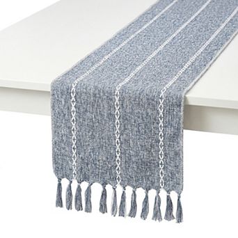 Table Runner for Kitchen Decor Decorations Long Washable Polyester Kitchen Runner with Tassel