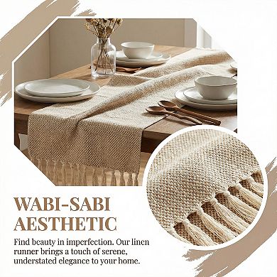 Table Runner for Kitchen Decor Birthday Decorations Long Washable Tassels Kitchen Runner for Kitchen