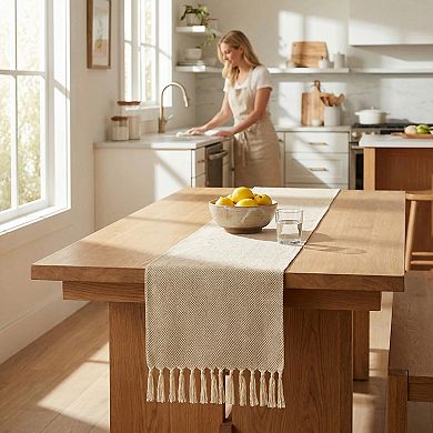 Table Runner for Kitchen Decor Birthday Decorations Long Washable Tassels Kitchen Runner for Kitchen