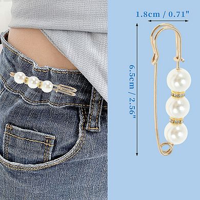5Pcs Pearl Pins for Various Fabrics 2.56"