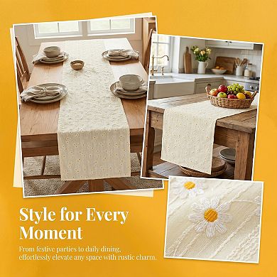 Table Runner for Kitchen Decor Birthday Decorations Cotton Kitchen Runner for Table Decoration