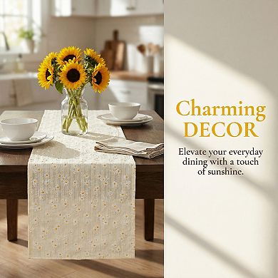 Table Runner for Kitchen Decor Birthday Decorations Cotton Kitchen Runner for Table Decoration