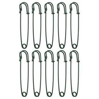 10 pc Enameled Iron Large Pins for Clothes 2.95"