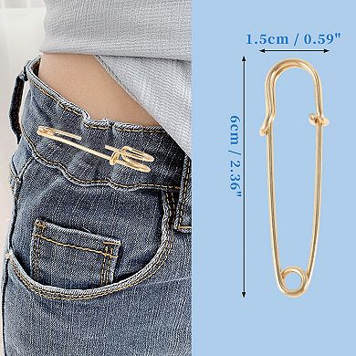 10 Pcs Enameled Iron Large Pins for Clothes 2.36"