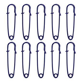 10 pc Enameled Iron Large Pins for Clothes 2.36"