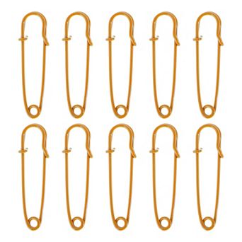 10 pc Enameled Iron Large Pins for Clothes 2.36"