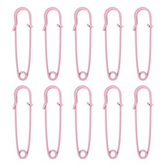 10 pc Enameled Iron Large Pins for Clothes 2.36"