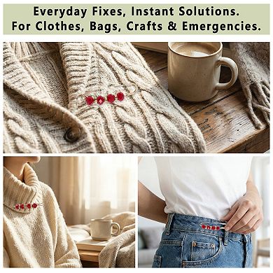 5Pcs Decorative Safety Pins Metal Acrylic 2.28"