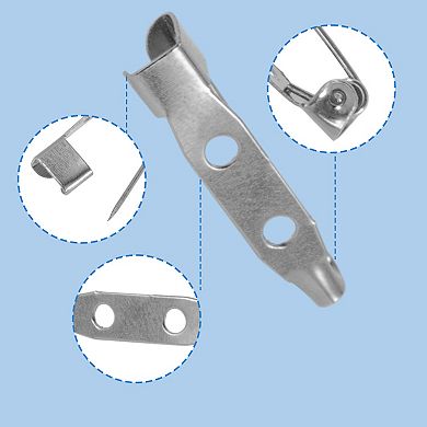 50 Pcs Iron Safety Pin with Hole 1.18"