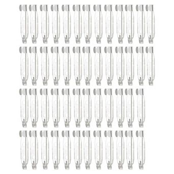 50 pc Iron Safety Pin with Hole 1.18"