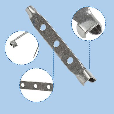 50 Pcs Iron Safety Pin with Hole 1.57"