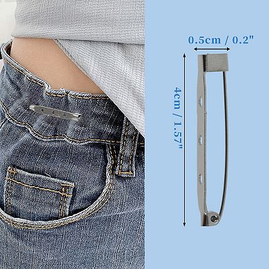 50 Pcs Iron Safety Pin with Hole 1.57"