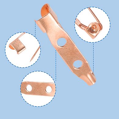 50 Pcs Iron Safety Pin with Hole 1.38"
