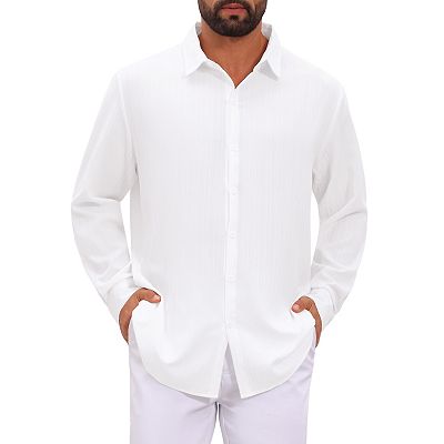 breathable dress shirts for men Bradford Breathable Linen Dress Shirt for Men