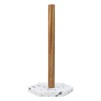 Paper Towel Holder Countertop Weighted Non Slip Base Marble Kitchen Decor for Home