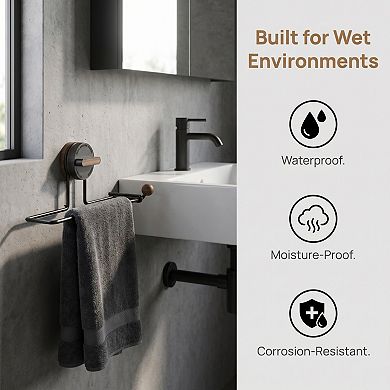 Wall Mount Paper Towel Holder Rustproof Under Cabinet Kitchen Towel Rack No Drilling for Kitchen