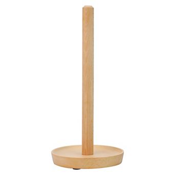 Paper Towel Holder Countertop Weighted Non Slip Base Paper Towel Dispenser Wood Decor for Home