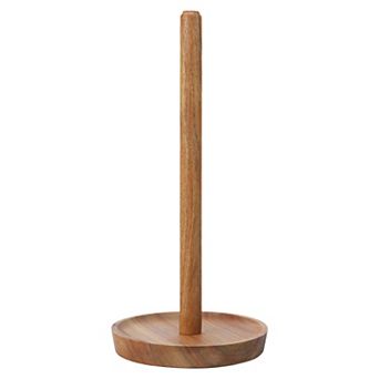 Paper Towel Holder Countertop Weighted Non Slip Base Paper Towel Dispenser Wood Decor for Home