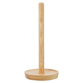Paper Towel Holder Countertop Weighted Non Slip Base Paper Towel Dispenser Wood Decor for Home