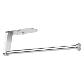 Wall Mount Paper Towel Holder Metal Rustproof Under Cabinet Kitchen Towel Rack No Drilling for Home
