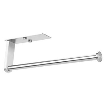 Wall Mount Paper Towel Holder Metal Rustproof Under Cabinet Kitchen Towel Rack No Drilling for Home