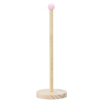 Paper Towel Holder Countertop Non Slip Base Wood Kitchen Decor