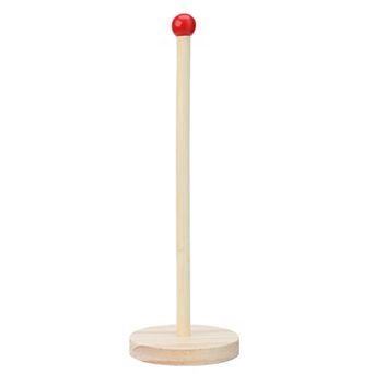 Paper Towel Holder Countertop Non Slip Base Wood Kitchen Decor