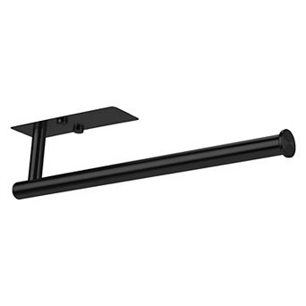 Wall Mount Paper Towel Holder Metal Under Cabinet Kitchen Towel Rack No Drilling for Bathroom
