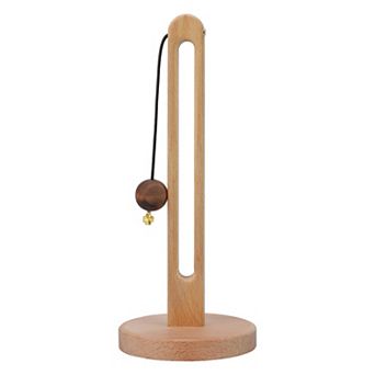 Paper Towel Holder Countertop Non Slip Base Paper Towel Dispenser Wood Kitchen Decor for Bathroom