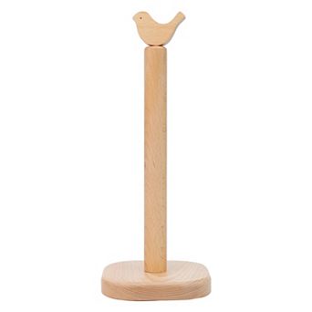 Paper Towel Holder Countertop Weighted Non Slip Base Paper Towel Dispenser Wood Kitchen Decor