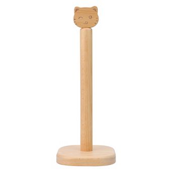 Paper Towel Holder Countertop Weighted Non Slip Base Paper Towel Dispenser Wood Kitchen Decor