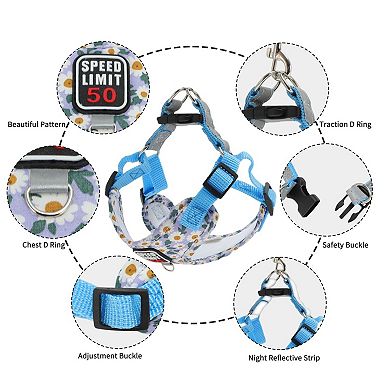 Puppy Dog Harness and Leash Set 1Set with Reflective Strip