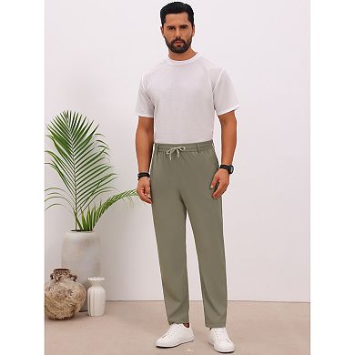 Men's Athletic Sweatpants Lightweight Quick Dry Casual Mesh Workout Pants with Zipper Pockets