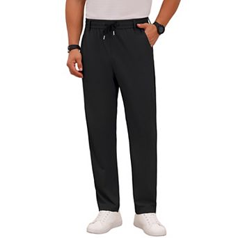 Men's Athletic Sweatpants Lightweight Quick Dry Casual Mesh Workout Pants with Zipper Pockets
