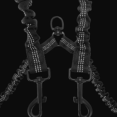 Pet Double Dog Leash Reflective with Ease 360° Swivel 1Pc