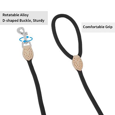 Dog Leash Round Braided for Small Medium Large Dog 1Pc
