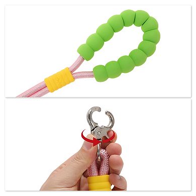 Hands-Free 1Pc Dog Leash Adjustable Pink Green