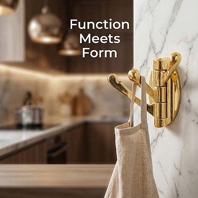 Utility Hooks 2 Pcs Metal Durable Hooks Wall Hooks for Hanging Multi Purpose 3in1 Hooks for Kitchen