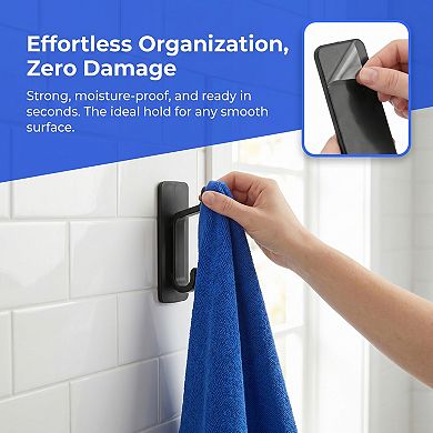 Utility Hooks 8Pcs ABS Durable Hooks Wall Hooks for Hanging Multi Purpose Hooks for Kitchen Hats