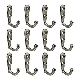 Utility Hooks 12 pc Metal Vintage Hooks Wall Hooks for Hanging and Garage Organization