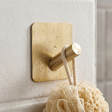 8Pcs Metal Durable Utility Hooks Multi Purpose Adhesive Wall Hooks for Kitchen Household Hats