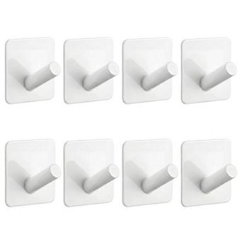 8 pc Metal Durable Utility Hooks Multi Purpose Adhesive Wall Hooks for Kitchen Household Hats