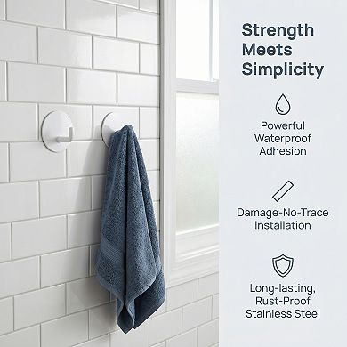 Utility Hooks 12Pcs Metal Round Durable Hooks Wall Hooks for Kitchen Household Multi Purpose Hooks
