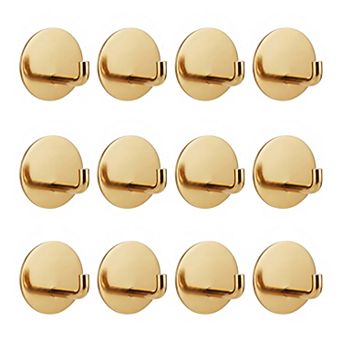 Utility Hooks 12 pc Metal Round Durable Hooks Wall Hooks for Kitchen Household Multi Purpose Hooks