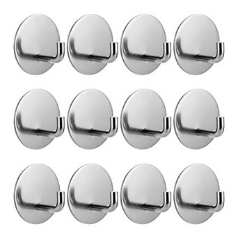 Utility Hooks 12 pc Metal Round Durable Hooks Wall Hooks for Kitchen Household Multi Purpose Hooks