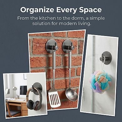 8Pcs Durable Utility Hooks Wall Hooks for Hanging and Garage Organization Adhesive Hooks for Kitchen